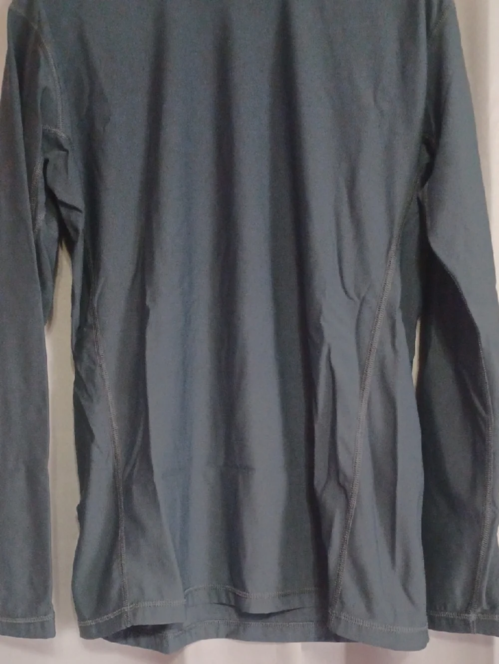 Swim Shirts For Men Gray Long Sleeve Crewneck Rash Guard UPF Protection Tagless